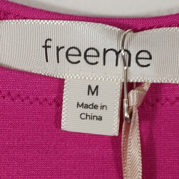 NWT Freeme  Pink Cropped Tank Size Medium Casual, Athleisure Layering Piece - Picture 3 of 12